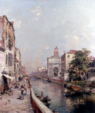 Venecia clásica Painting - Río San Gerónimo Venecia Franz Richard Unterberger Venecia